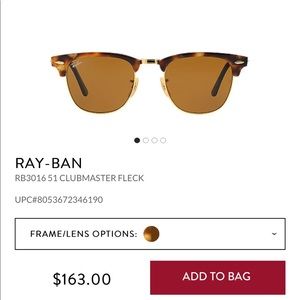Ray Ban Club Master Sunglasses